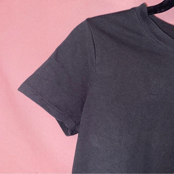 Madewell Black Tee Cotton Crewneck Basic Neutral XS Extra Small Double Shirt Top - Picture 5 of 11